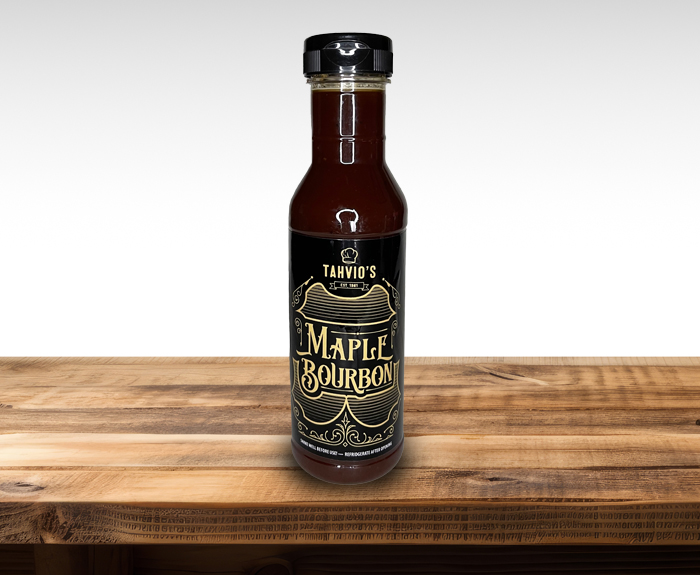 Minor's Maple Bourbon BBQ Drizzle Sauce, 12 Oz Squeeze Bottle (6 Pack)